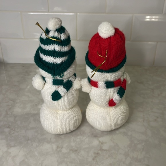 Collection of  two plush snowman knit with hangers - Picture 3 of 6